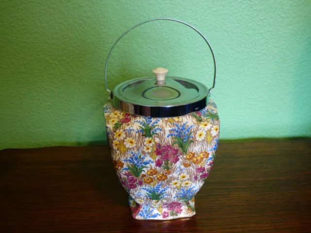 "Marguerite" Royal Winton Grimwades Floral Chintz Cookie Biscuit Barrel England