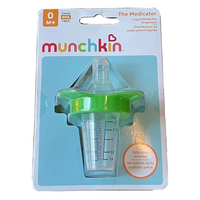 Munchkin The Medicator Medicine Dispenser Fever Flu Pacifier Nipple Liquid NEW