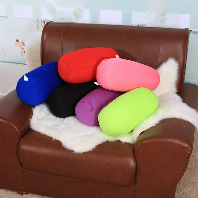 Micro Mini Microbead Back Cushion Roll Throw Pillow Travel Home Sleep Neck