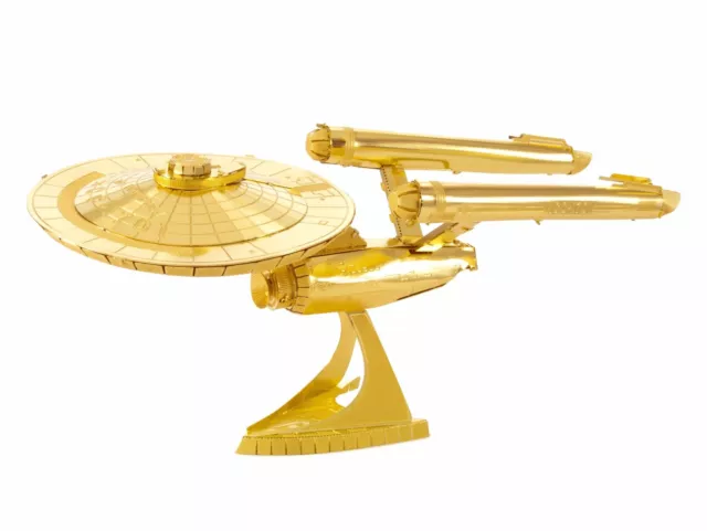Metal Earth Star Trek USS Enterprise 1701 oro 50 anni limitato raro