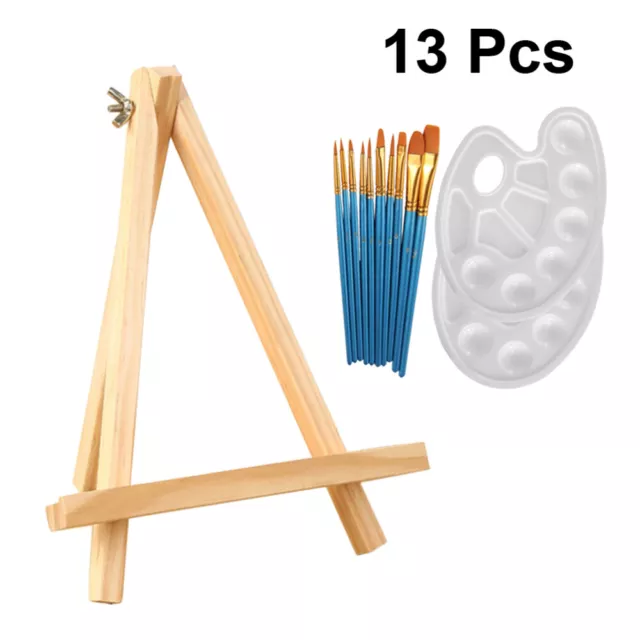 Kids Watercolor Drawing Tool Paint Pallet Triangle Frame Easel