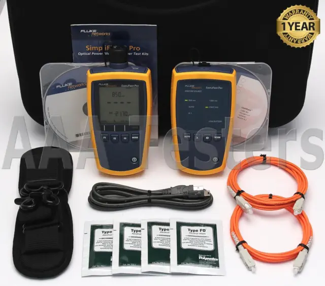 Fluke FTK-1000 MM Fiber Optic Test Kit SimpliFiber Pro FTK1000 ftk 1000