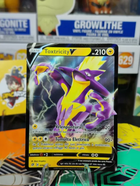 Carta Pokemon TOXTRICITY V MAX VMAX 196/192 HYPER FRAGORE RIBELLE IN  ITALIANO