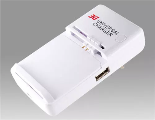 Cargador Universal 3G de Red USB para Baterias de Moviles y Camaras de Fotos