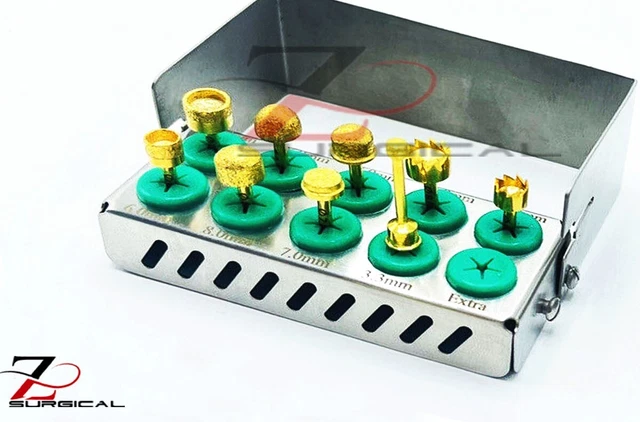 Dental Lateral Approach Drill Kit Sinus Lift Membrane Diamond Coated Burs