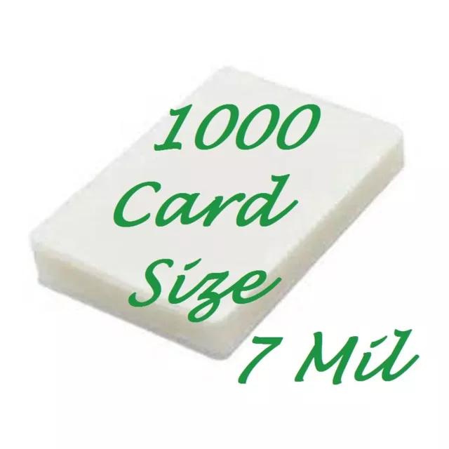 1000 Business Card 7 Mil Laminating Pouches Laminator Sheets 2-1/4 x 3-3/4 Fast