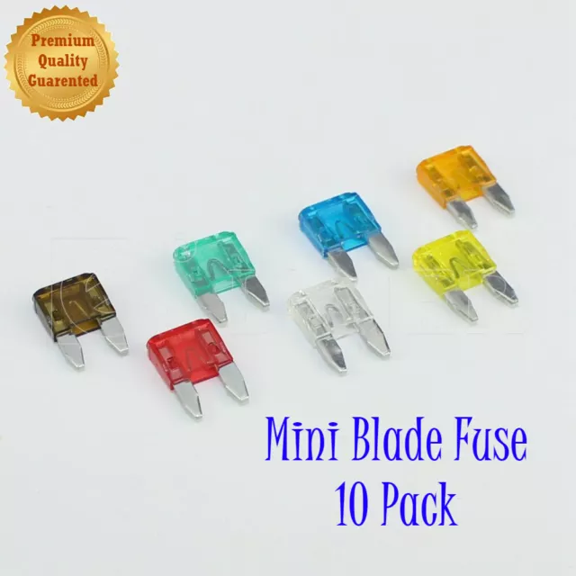 RENAULT CAR FUSE MINI BLADE SET "5 7.5 10 15 20 25 30 AMP" PREMIUM QUALITY 10Pcs