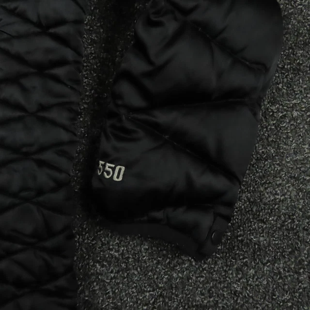 The North Face Puffer Jacket Ragazze Grande Nero 550 Cerniera Piena Finto Collo Trapuntato 2