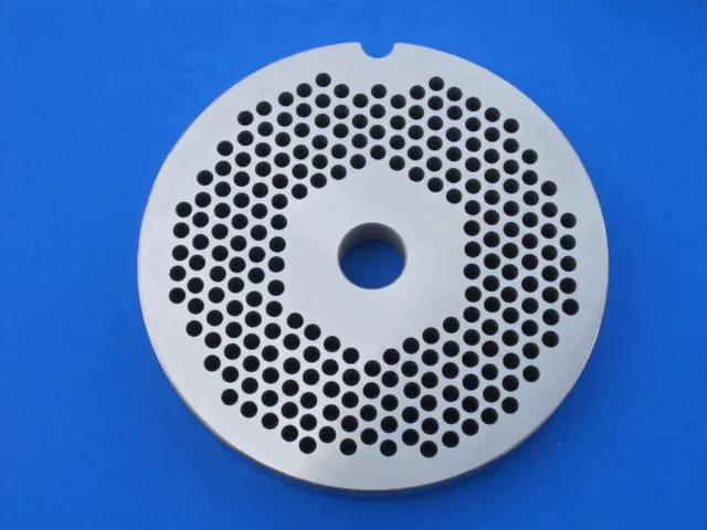 #22 x 1/8" holes STAINLESS Meat Food Grinder Plate Disc Hobart TorRey LEM etc