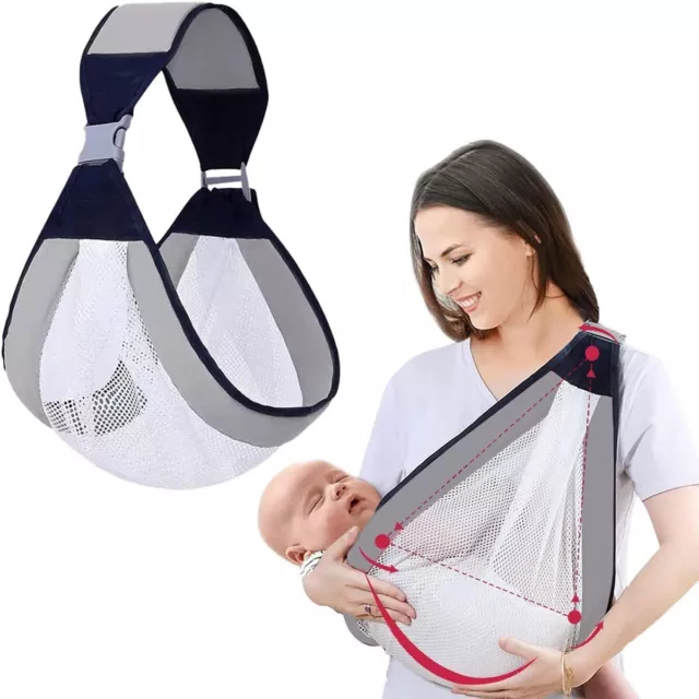 Bandeau Porte- Bébé Wrap Élastique Porte- Enfant Poche Nouveau-Né Réglable