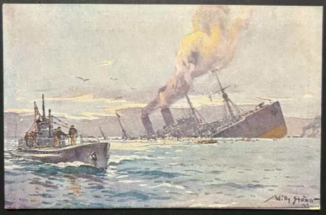 schöne seltene AK " U-Boot Spende 1917 "