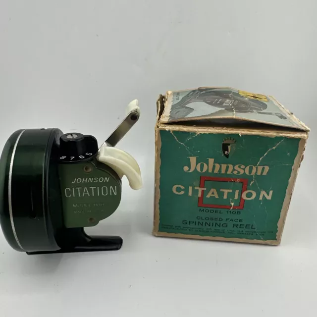 NEW VINTAGE JOHNSON Citation 110b Green Spin Cast Fishing Reel W/ Box  $46.05 - PicClick
