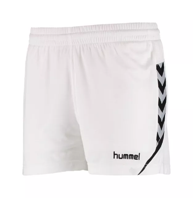 hummel Damen Auth. Charge Poly Shorts Women Weiß Sporthose kurze Hose Sport NEU