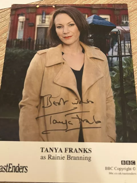 BBC EastEnders TANYA FRANKS as Rainie Branning Hand Signed Cast Card Autograph