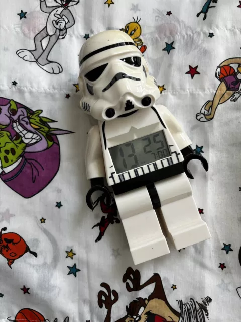 Lego STAR WARS 9" Storm Trooper Minifigure Digital Battery-Operated Alarm Clock