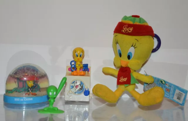 Lot de figurines jouet WARNER BROS TITI et Grosminet 1999 et 1995 vintage