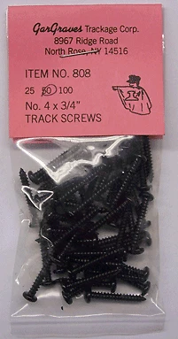 Gargraves 808-5 Track Screws, #4 x 3/4" Phillips Pan Head Screw