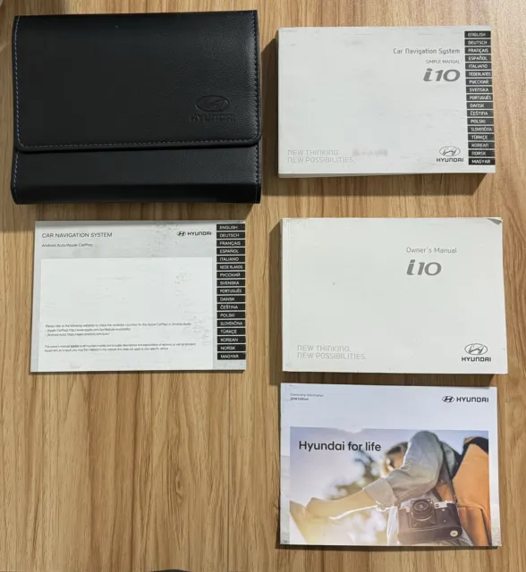 Genuine Hyundai I10 2018-2023 Owners Manual Handbook With Wallet