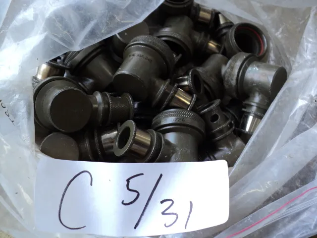 22 Electrical Plug Connectors, NOS, Military, Backshell
