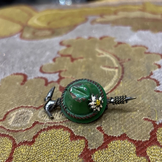 LOT EDELWEISS VINTAGE GOURMETTE BROCHE PENDENTIF artisanat alpin années