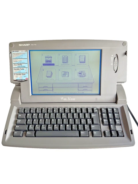 SHARP FONT WRITER FW-710 Word Processor Electronic Typewriter Vintage ...