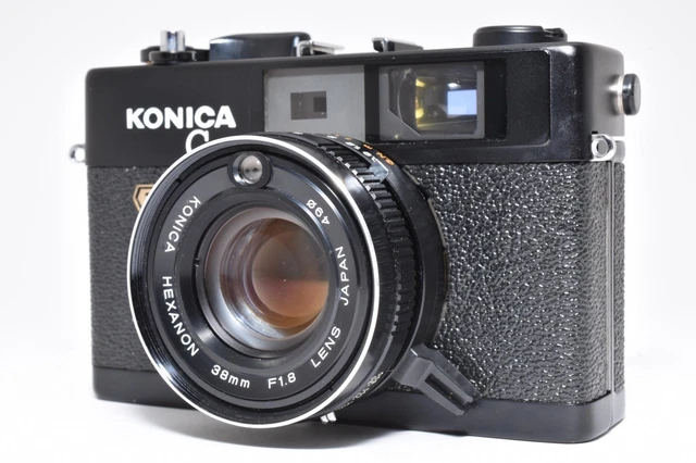 🎦 [N MINT] Konica C35 FD Black 35mm Rangefinder Film Camera 38mm