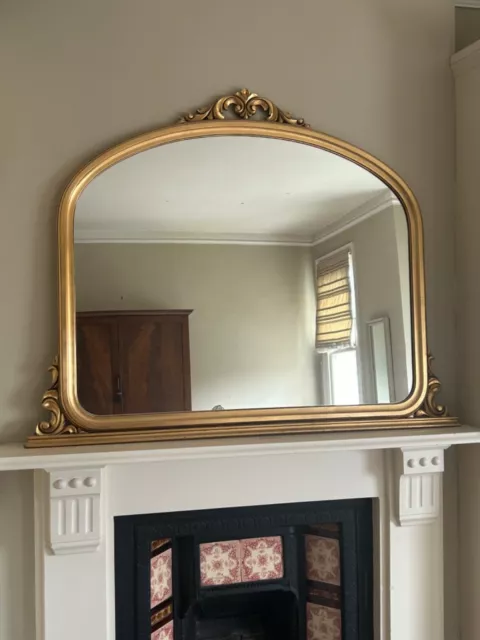 Gold overmantle mirror