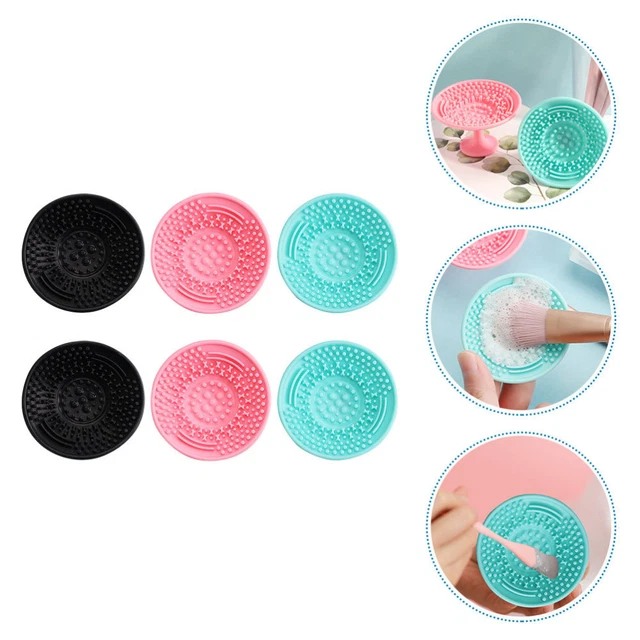 6 pezzi pennello trucco silicone cuscino per pulizia detergente pennelli palmare pennello