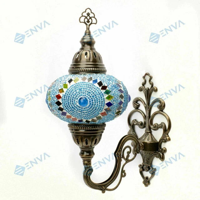 Lampe applique murale Turque en mosaïque Marocaine multicolore Tiffany grande