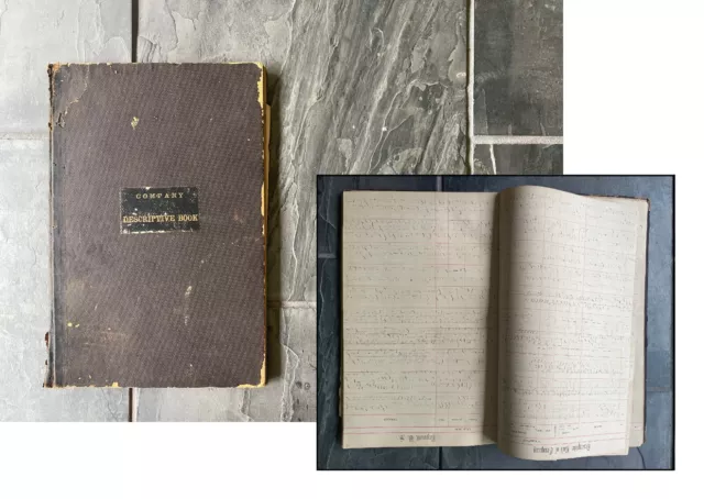 Civil War Era Company Descriptive Book repurposed to 1890s Pitman's Shorthand MS
