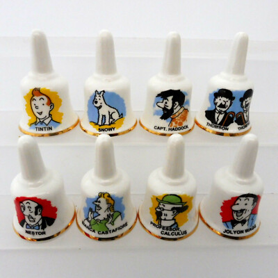 TINTIN SNOWY HADDOCK THOMSON CALCULUS NESTOR BIANCA SERIE 8 CLOCHETTES 
