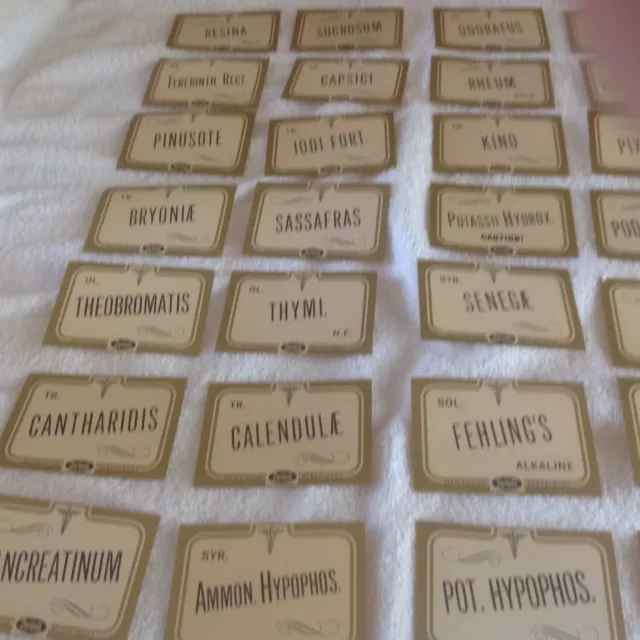 Vintage Pharmacy Item Antique Stock Bottle Labels (Rexall) 24 Titles 3