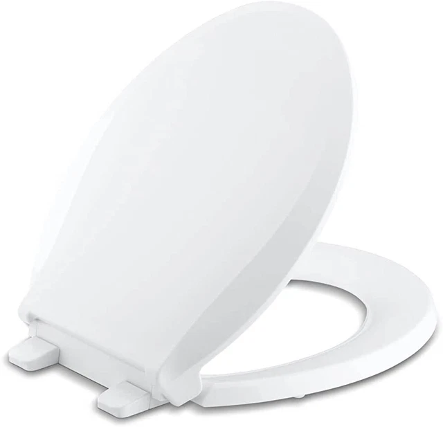 KOHLER K46360 CACHET Elongated Plastic Toilet Seat with GripTight