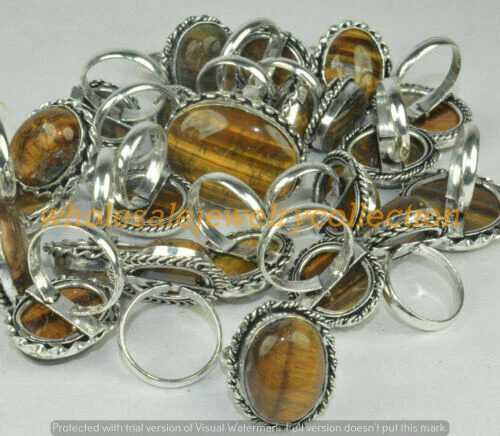 Tiger Eye Gemstone Ring Wholesale 1pcs Lots Handmade Ethnic Jewelry