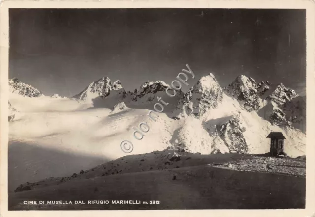 Cartolina - Postcard - Chiesa Val - Rifugio Marinelli - Cime di Musella - 1946