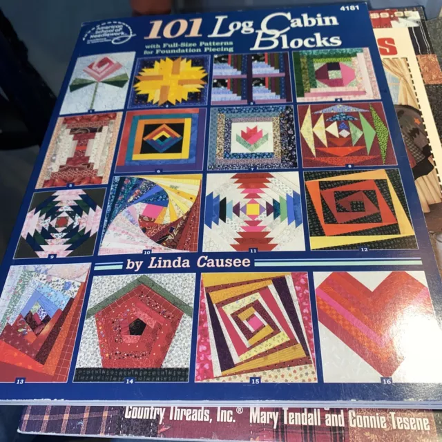 Book-quilting-101 Log Cabin Blocks. By Linda Causee