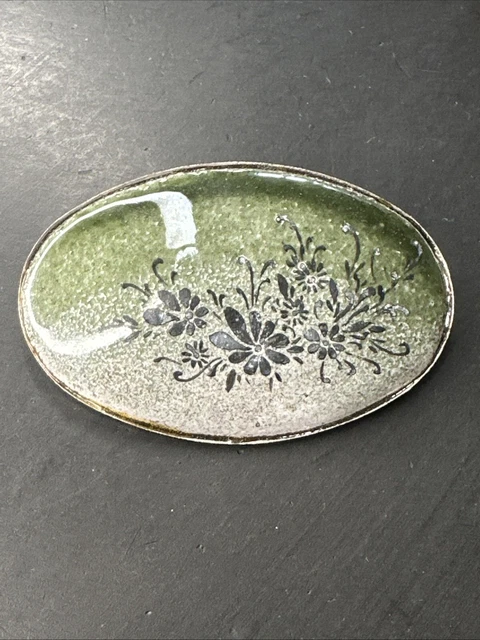 Broche Ancienne Art Déco/Art Nouveau Métal Argenté - Créateur Fleurs