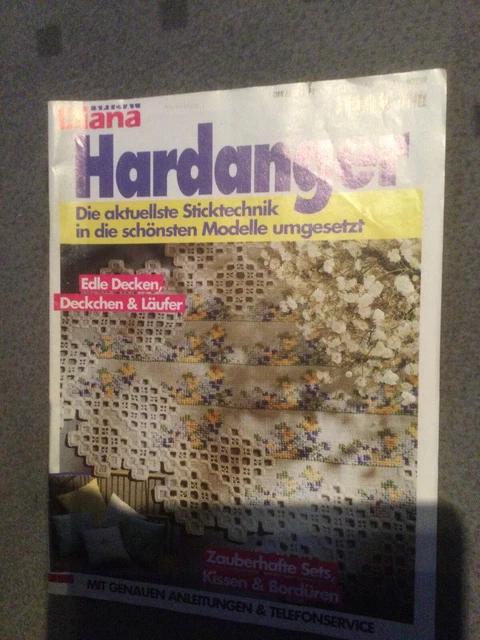 Hardanger Handarbeitsheft Anleitungsheft Burda Diana