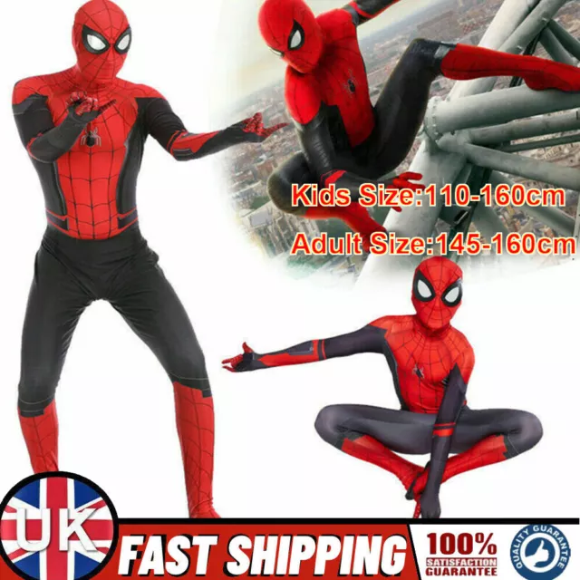 Kids Adult Spider-Man Far From Home Spiderman Zentai Cosplay Costume Suit Gifts