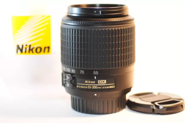 Nikon DX AF-S Nikkor 55-200mm G ED lens for D7500 D3200 D5600 D7200 D90 D80 D300