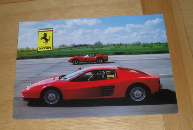 Ferrari Brochure 1985-1986 Testarossa 412 328 GTB 328 GTS Mondial 3.2