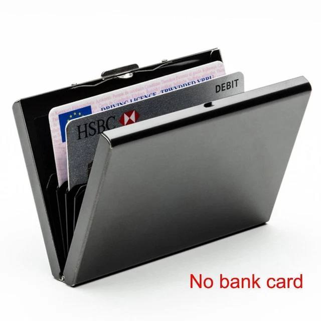 Metal Aluminum Slim Anti-Scan Credit Card Holder RFID Case LN Wallet