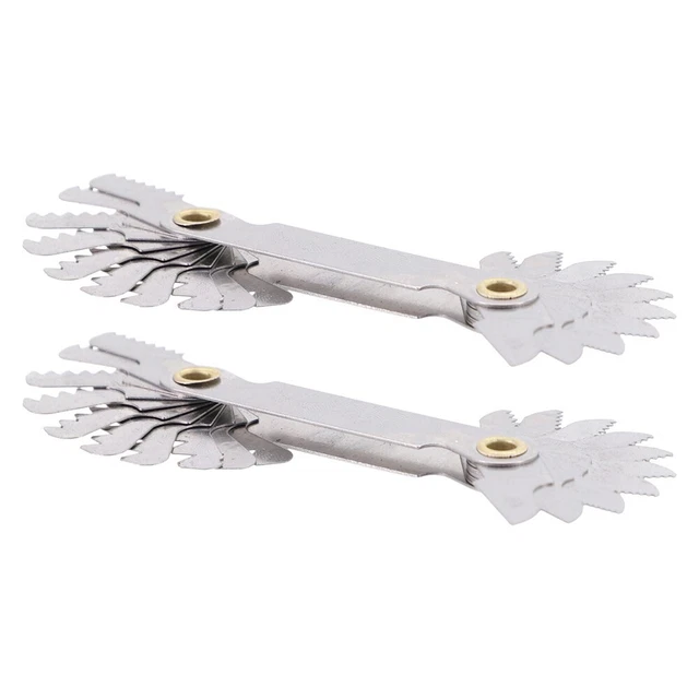 Jeu De 4 Jauges De Filetage 52 Lames – Métrique 60° & Whitworth 55° + Jauges Centrage Acier Inox, Outil Précis