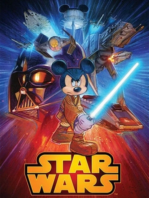 5D Full Diamond Painting Kits Disney Mickey Mouse Star Wars Cartoon DIY Gift UK
