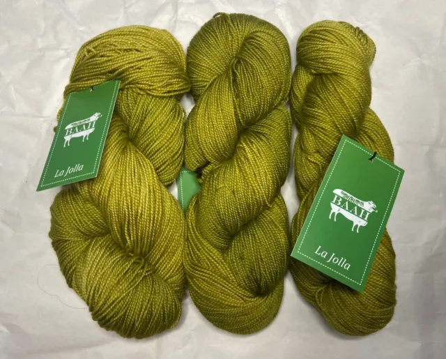 Baah La Jolla Yarn 3-skein Bundle / Meta Shawl Knit Kit / 100% Merino