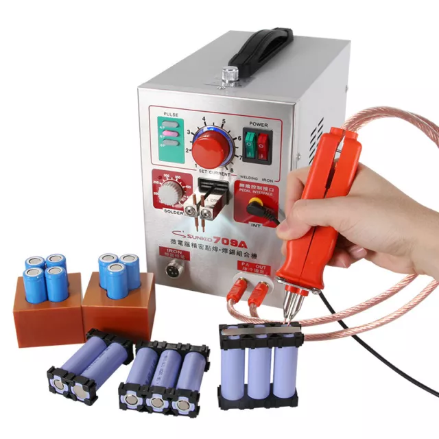 709A Pulse Spot Welder Welding Soldering Machine for 18650 Battery Packs 1.9kw 3