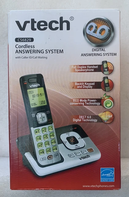 VTech Cordless Telephone 6.0 Digital Answering Call ID Display CS6829