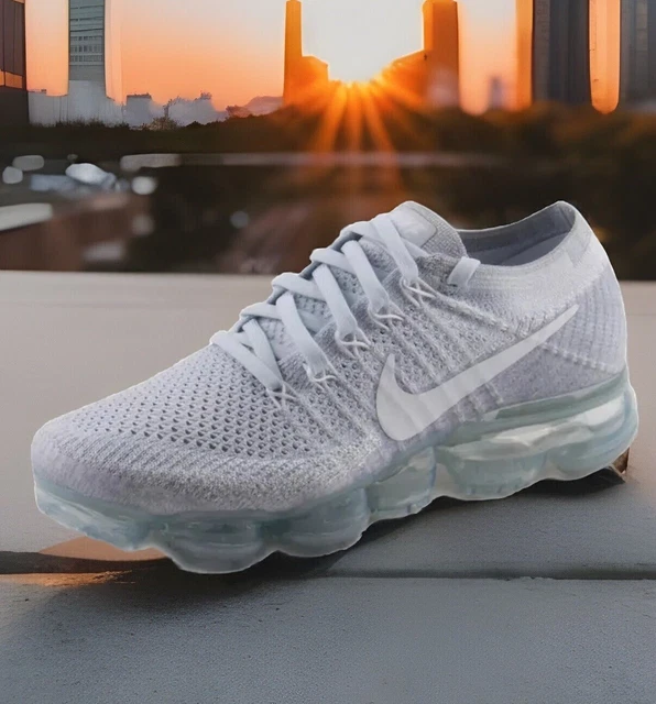 N I K E Air VaporMax Pure Platinum White Wolf Grey 849557-004 Women's 7 US 38 EU