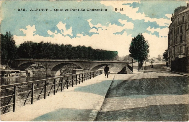 CPA Alfortville Quai et Pont de Charenton (1363706)