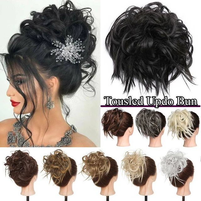 Updo Messy Scrunchie THICK Large Bun Hair Extensions 100% Real Natural As Human